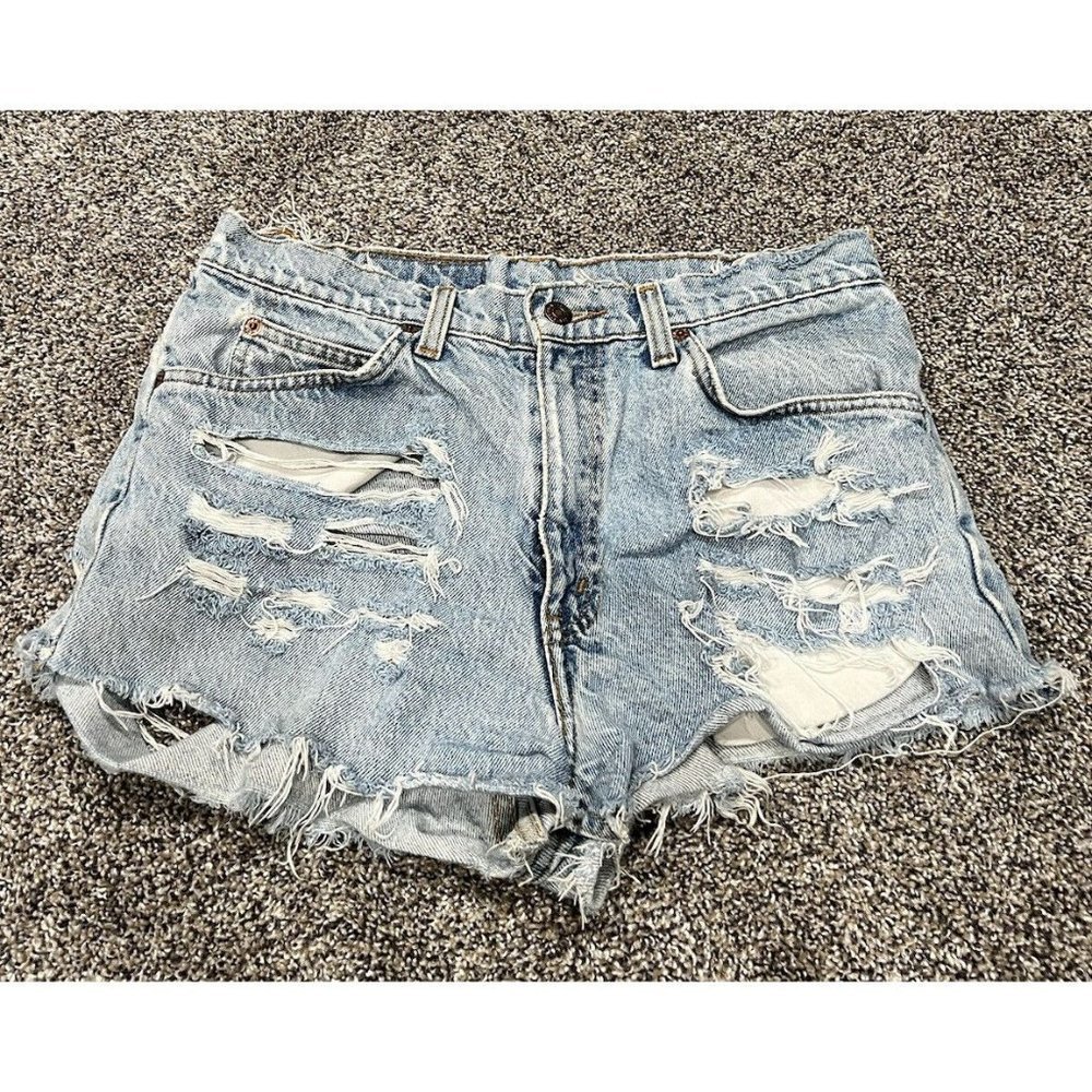 Vintage Levi’s Cut Off Denim Jeans  Size 31 Distressed